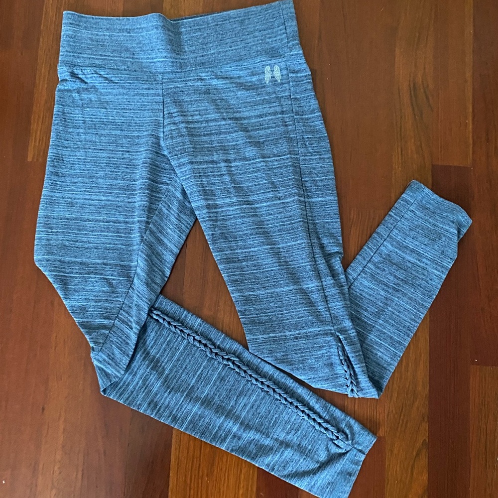 Victoria’s Secret Blue Striped Heather Side Braid Leggings